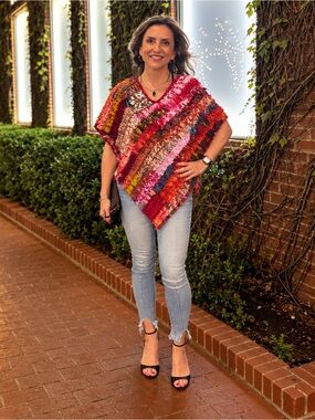 Windhorse Recycled Silk Patchwork Vest Made in Nepal Boho One Size